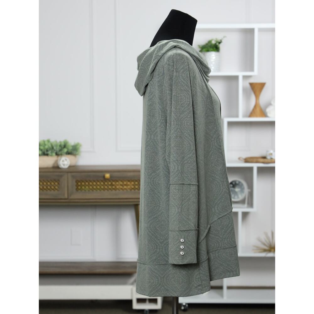 Soft Surroundings Sage Green Draped Cowl Neck Tunic - Picture 9 of 14
